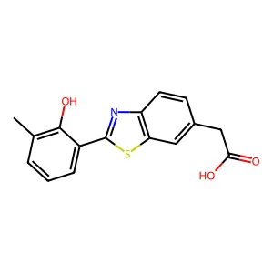 6-苯并噻唑乙酸2-(2-羟基-间甲苯基) structure
