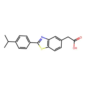 5-苯并噻唑乙酸2-(对异丙苯基) structure