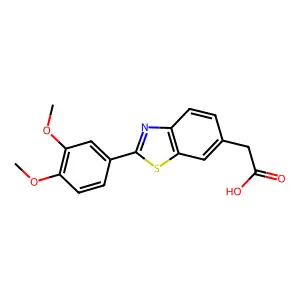 6-Benzothiazoleacetic acid, 2-(3,4-dimethoxyphenyl)- structure
