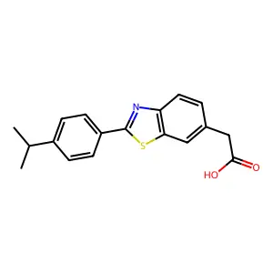 6-苯并噻唑乙酸2-(对异丙苯基) structure