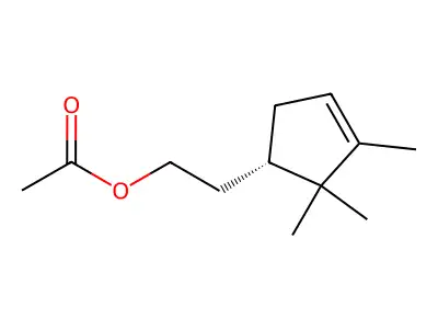 1-(2,2,3-Trimethylcyclopent-3-en-1-yl)ethyl acetate structure