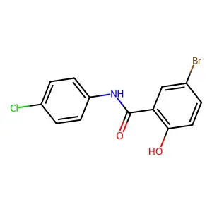 Bromochlorosalicylanilide structure