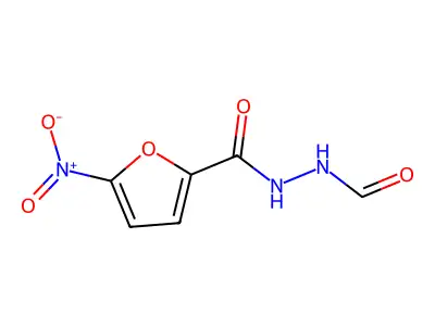 1-Formyl-2(5'-nitro-2'-furoyl)hydrazine structure