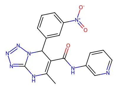 5-methyl-7-(3-nitrophenyl)-N-(pyridin-3-yl)-4,7-dihydrotetrazolo[1,5-a]pyrimidine-6-carboxamide structure