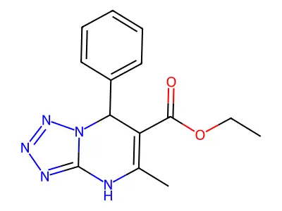 Ethyl 5-methyl-7-phenyl-4,7-dihydrotetrazolo[1,5-a]pyrimidine-6-carboxylate structure