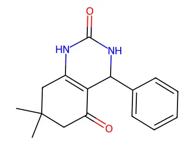 7,7-dimethyl-4-phenyl-3,4,6,8-tetrahydro-1H-quinazoline-2,5-dione structure