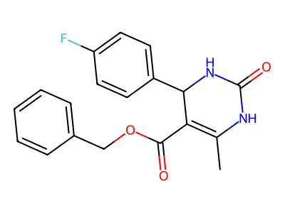 benzyl 4-(4-fluorophenyl)-6-methyl-2-oxo-1,2,3,4-tetrahydropyrimidine-5-carboxylate structure