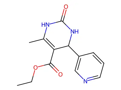 Ethyl 6-methyl-2-oxo-4-(pyridin-3-yl)-1,2,3,4-tetrahydropyrimidine-5-carboxylate structure
