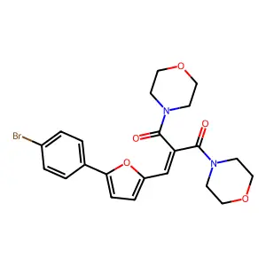2-((5-(4-Bromophenyl)furan-2-yl)methylene)-1,3-dimorpholinopropane-1,3-dione structure