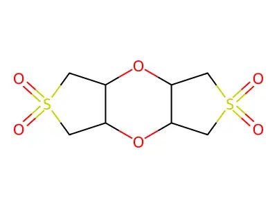 Octahydrobisthieno[3,4-b:3',4'-e][1,4]dioxine 2,2,6,6-tetraoxide structure