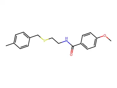 4-methoxy-N-{2-[(4-methylbenzyl)sulfanyl]ethyl}benzamide structure