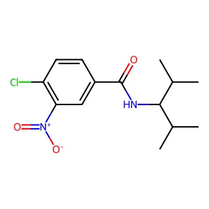 4-chloro-N-(2,4-dimethylpentan-3-yl)-3-nitrobenzamide structure