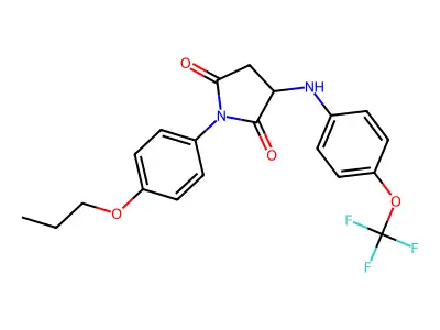 1-(4-Propoxyphenyl)-3-{[4-(trifluoromethoxy)phenyl]amino}pyrrolidine-2,5-dione structure