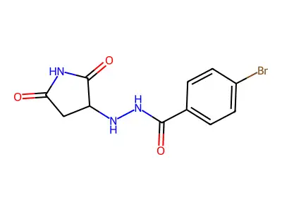 4-bromo-N'-(2,5-dioxopyrrolidin-3-yl)benzohydrazide structure