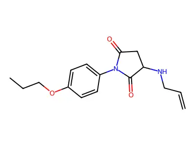 3-(Prop-2-enylamino)-1-(4-propoxyphenyl)pyrrolidine-2,5-dione structure