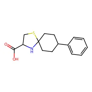 8-Phenyl-1-thia-4-azaspiro[4.5]decane-3-carboxylic acid structure