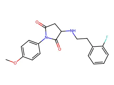 3-[2-(2-Fluorophenyl)ethylamino]-1-(4-methoxyphenyl)pyrrolidine-2,5-dione structure
