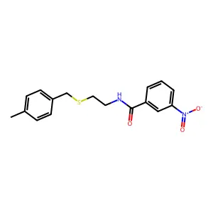 N-{2-[(4-methylbenzyl)sulfanyl]ethyl}-3-nitrobenzamide structure
