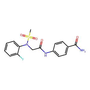 4-[[2-(2-fluoro-N-methylsulfonylanilino)acetyl]amino]benzamide structure