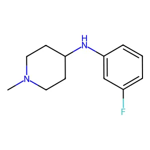 N-(3-fluorophenyl)-1-methylpiperidin-4-amine structure