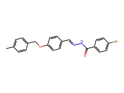 4-bromo-N-[[4-[(4-methylphenyl)methoxy]phenyl]methylideneamino]benzamide structure
