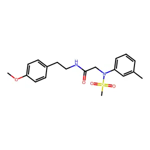 N-[2-(4-methoxyphenyl)ethyl]-2-(3-methyl-N-methylsulfonylanilino)acetamide structure