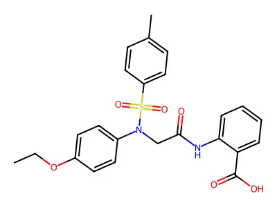 2-({N-(4-ethoxyphenyl)-N-[(4-methylphenyl)sulfonyl]glycyl}amino)benzoic acid structure