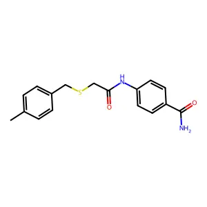 4-({[(4-Methylbenzyl)sulfanyl]acetyl}amino)benzamide structure