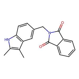 2-[(2,3-dimethyl-1H-indol-5-yl)methyl]-1H-isoindole-1,3(2H)-dione structure