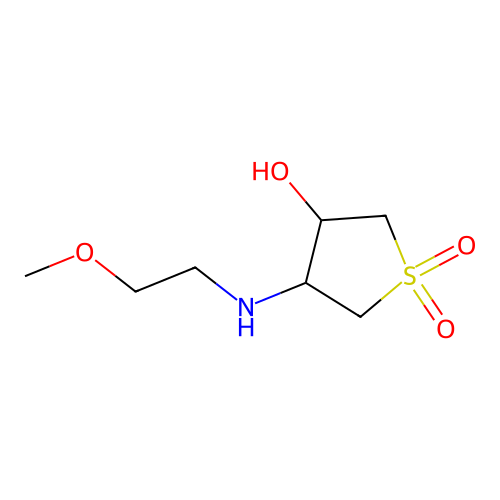 4-(2-Methoxyethylamino)-1,1-dioxo-tetrahydro-thiophen-3-ol structure