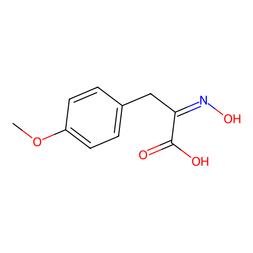 (2Z)-2-(N-Hydroxyimino)-3-(4-methoxyphenyl)propanoic acid structure