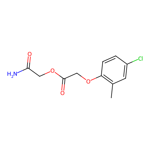 2-Amino-2-oxoethyl (4-chloro-2-methylphenoxy)acetate structure