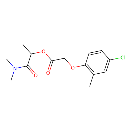 [1-(Dimethylamino)-1-oxopropan-2-yl] 2-(4-chloro-2-methylphenoxy)acetate structure