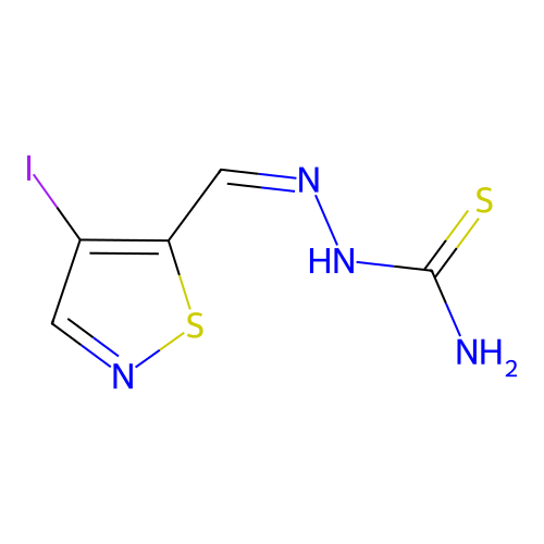 [(Z)-(4-iodo-1,2-thiazol-5-yl)methylideneamino]thiourea structure