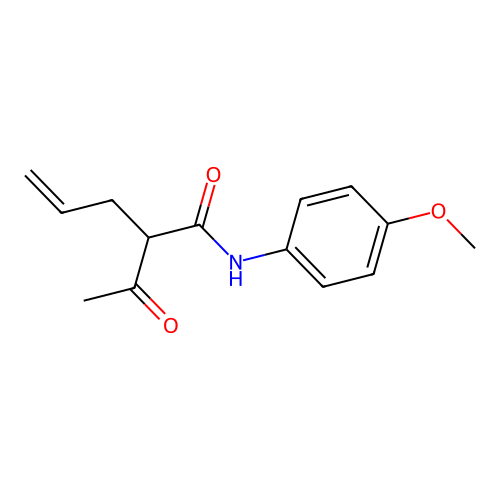 2-acetyl-N-(4-methoxyphenyl)pent-4-enamide structure