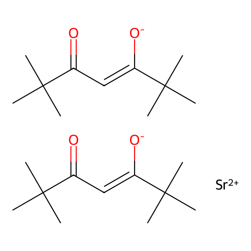 Strontium-2,2,6,6-tetramethyl-3,5-heptanedionate, anhydrous structure