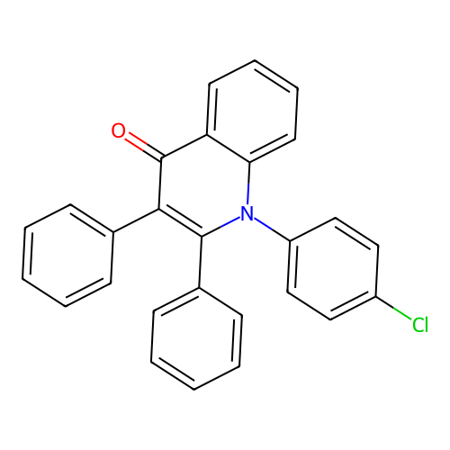 4(1H)-Quinolinone, 1-(4-chlorophenyl)-2,3-diphenyl- structure