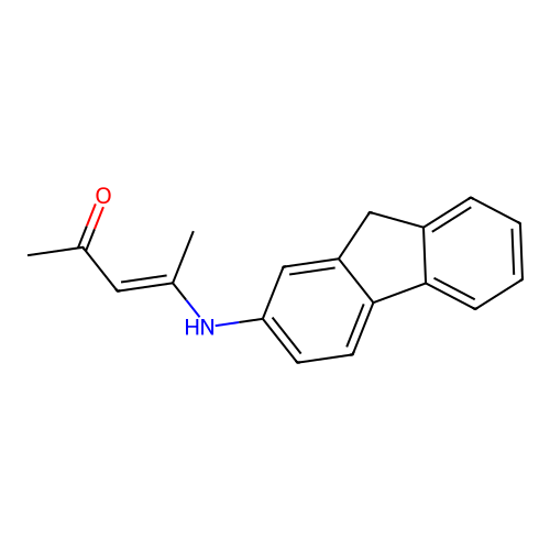 (E)-4-((9H-fluoren-2-yl)amino)pent-3-en-2-one structure