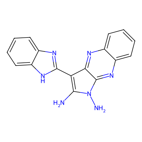 3-(1H-benzimidazol-2-yl)-1H-pyrrolo[2,3-b]quinoxaline-1,2-diamine structure