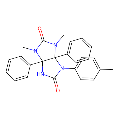 4,6-dimethyl-3-(4-methylphenyl)-3a,6a-diphenyl-1H-imidazo[4,5-d]imidazole-2,5-dione structure