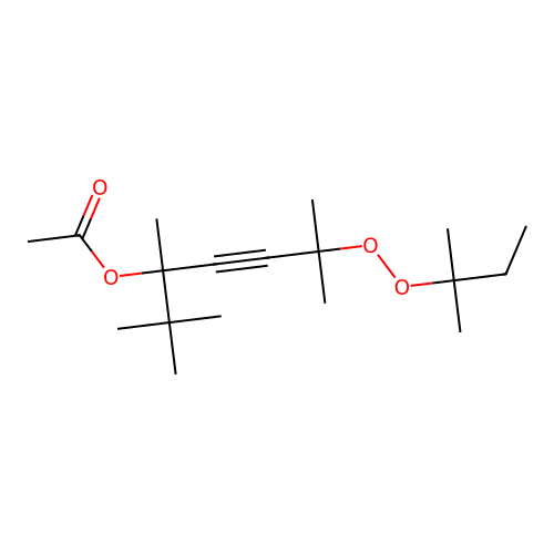 2,2,3,6-Tetramethyl-6-[(2-methylbutan-2-yl)peroxy]hept-4-yn-3-yl acetate structure