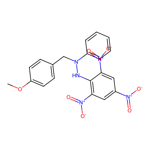 1-(4-Methoxybenzyl)-1-phenyl-2-(2,4,6-trinitrophenyl)hydrazine structure