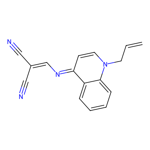 2-[[(1-Prop-2-enylquinolin-4-ylidene)amino]methylidene]propanedinitrile structure