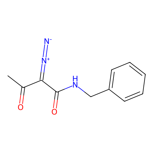 N-benzyl-2-diazo-3-oxobutanamide structure