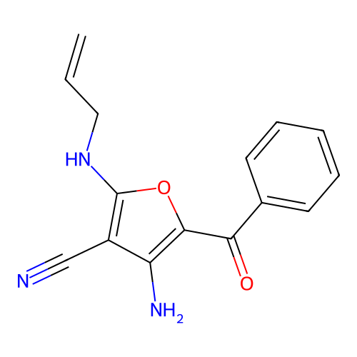 2-(Allylamino)-4-amino-5-benzoylfuran-3-carbonitrile structure
