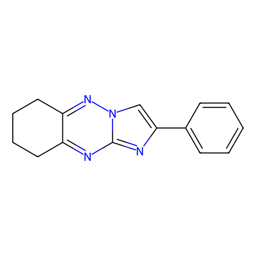 2-Phenyl-6,7,8,9-tetrahydroimidazo[1,2-b][1,2,4]benzotriazine structure