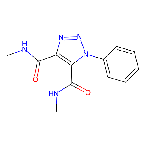 N,N'-dimethyl-1-phenyl-1H-1,2,3-triazole-4,5-dicarboxamide structure