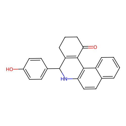 5-(4-hydroxyphenyl)-3,4,5,6-tetrahydrobenzo[a]phenanthridin-1(2H)-one structure