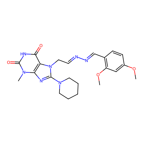 C22H27N7O4 structure