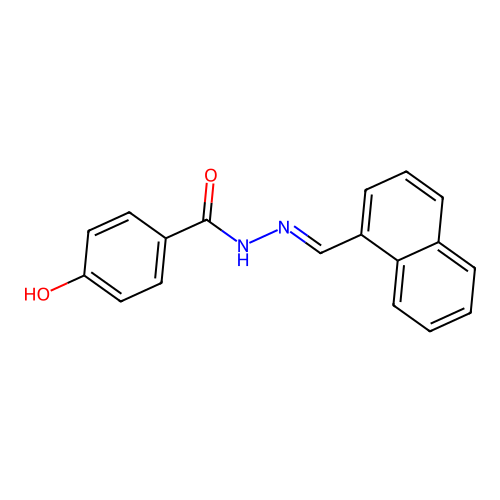 4-hydroxy-N-[(E)-naphthalen-1-ylmethylideneamino]benzamide structure